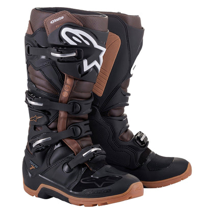 ALPINESTARS 2025 TECH 7 ENDURO BLACK/DARK BROWN BOOTS