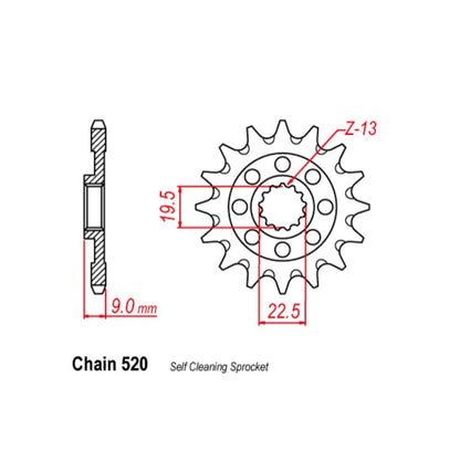 RK FRONT SPROCKET SUZUKI RMZ250 13-24