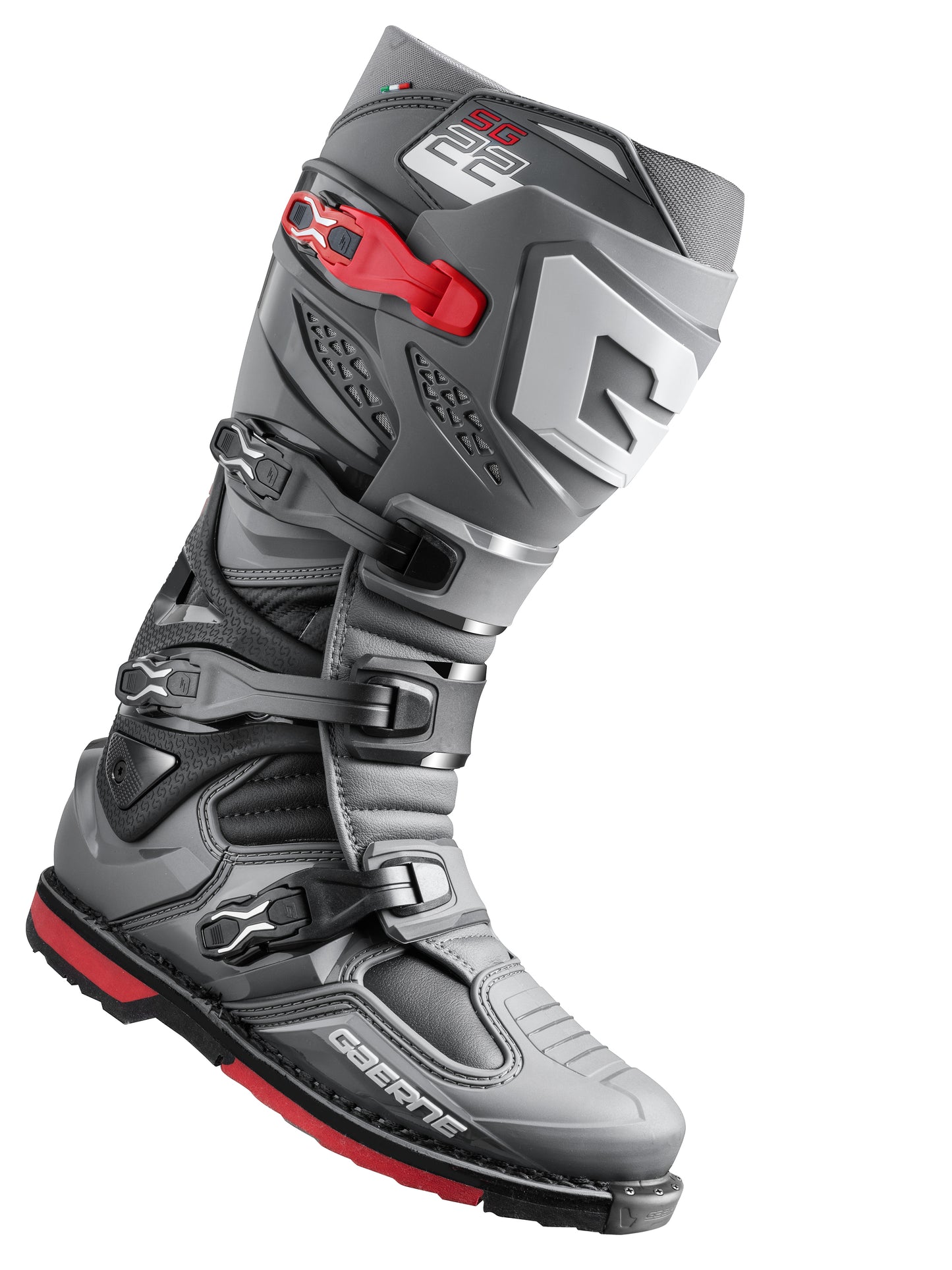 GAERNE 2024 SG22 ANTHRACITE/BLACK/RED BOOTS