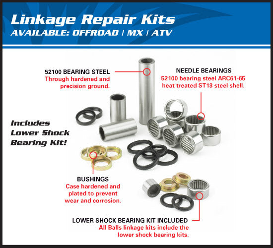 ALL BALLS RACING LINKAGE BEARING & SEAL KIT YAMAHA YZ250F/YZ450F/WR250F/WR450F 14-25