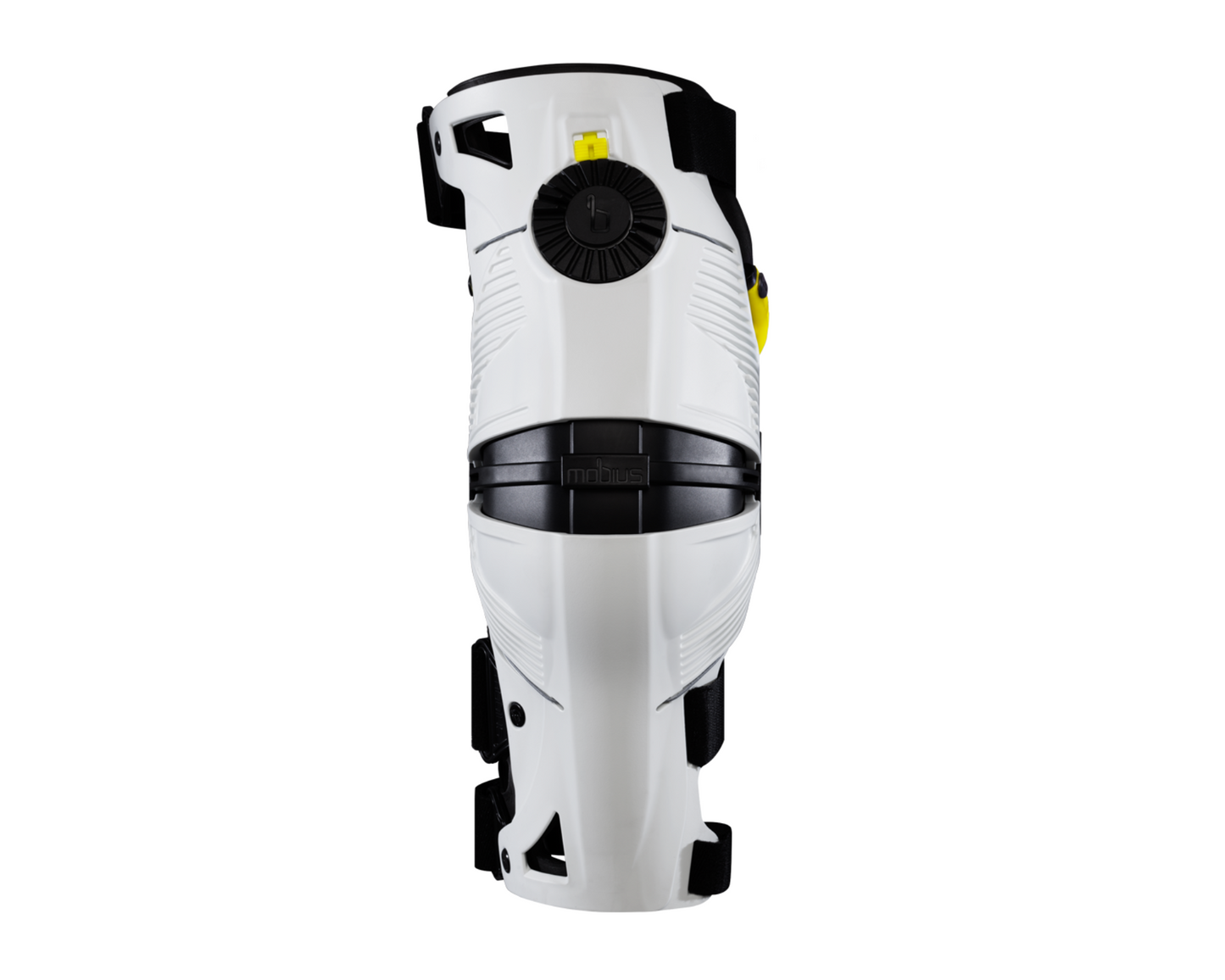 MOBIUS X8 WHITE/ACID YELLOW KNEE BRACES - PAIR