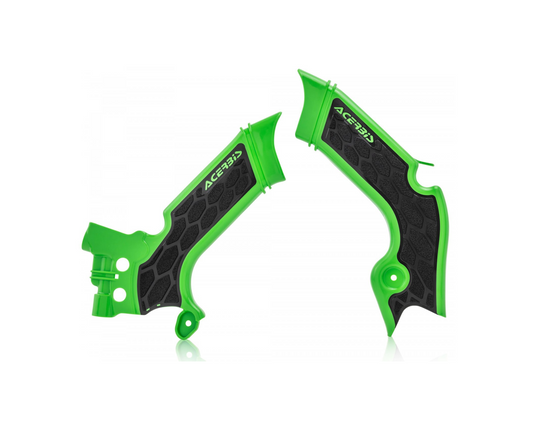 ACERBIS KAWASAKI KX250F/KX250X 21-24 KX450F/KX450X 19-23 GREEN/BLACK X-GRIP FRAME GUARD