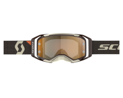 SCOTT PROSPECT 2.0 AMP DEEP BROWN/BEIGE/GOLD CHROME WORKS GOGGLES