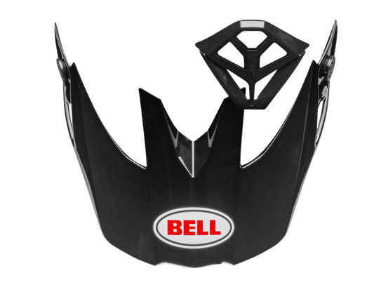 BELL 2024 MOTO-10 GLOSS BLACK/WHITE REPLACEMENT VISOR/MOUTHPIECE KIT