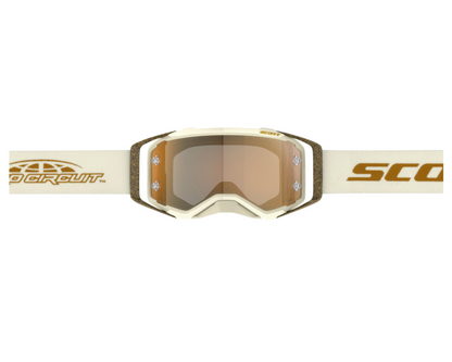 SCOTT X PRO CIRCUIT PROSPECT AMPLIFIER BEIGE/BROWN/GOLD CHROME WORKS GOGGLES