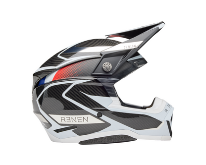 BELL 2025 MOTO-10 SPHERICAL RENEN RAYCON MATTE/GLOSS BLACK/WHITE HELMET