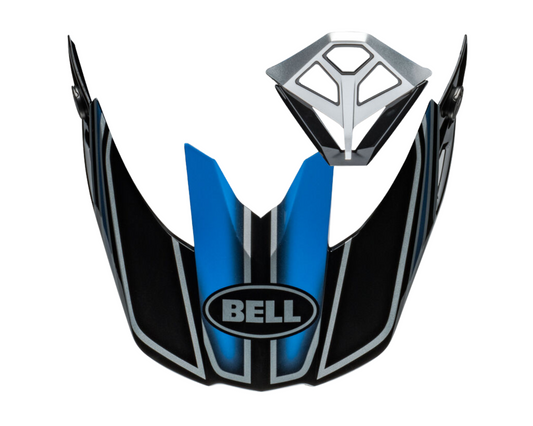 BELL 2024 MOTO-10 LE THE MARMONT COOPER WEBB NORTH CAROLINA BLUE REPLACEMENT VISOR/MOUTHPIECE KIT