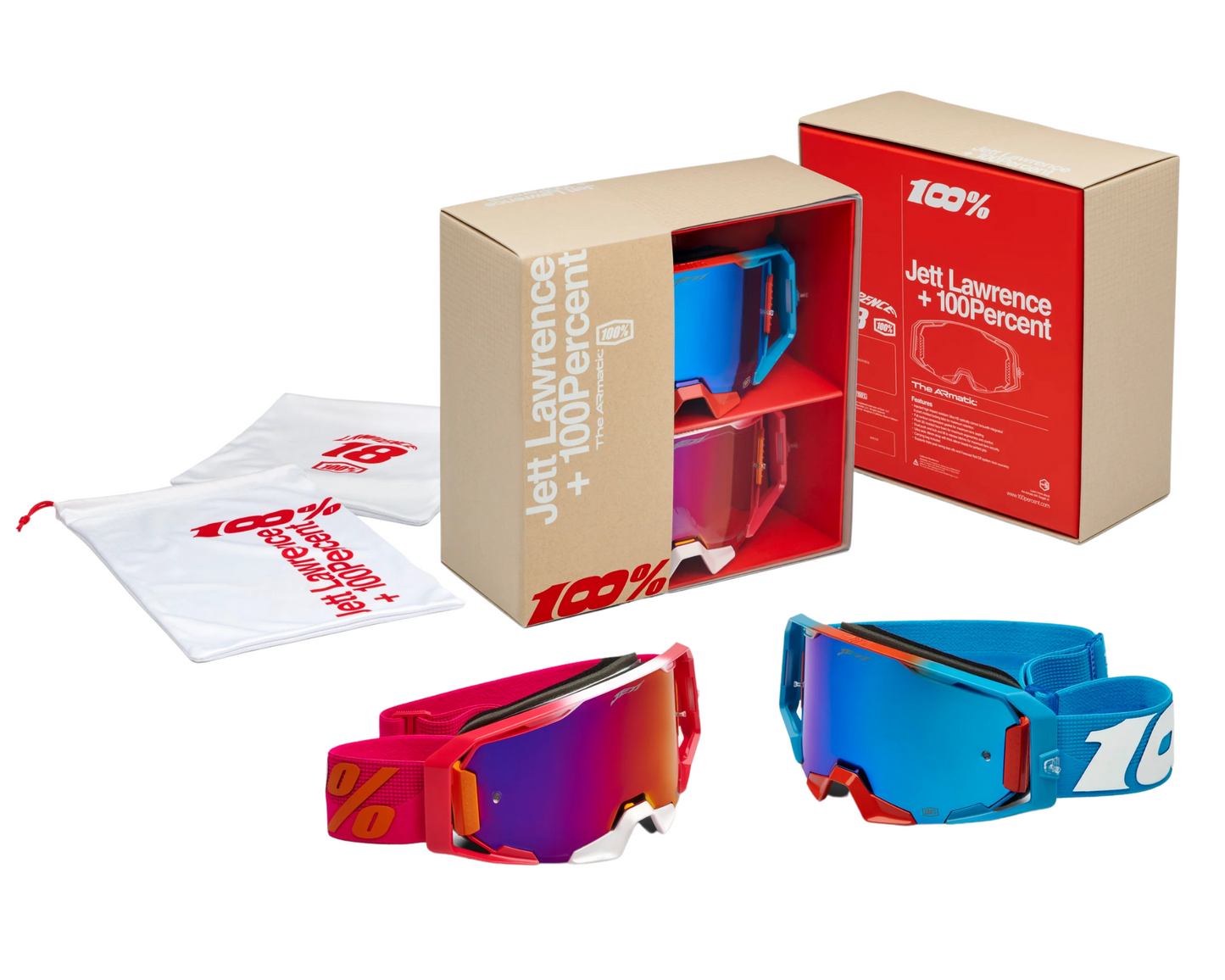 100% ARMATIC LE JETT LAWRENCE 2 PACK GOGGLES