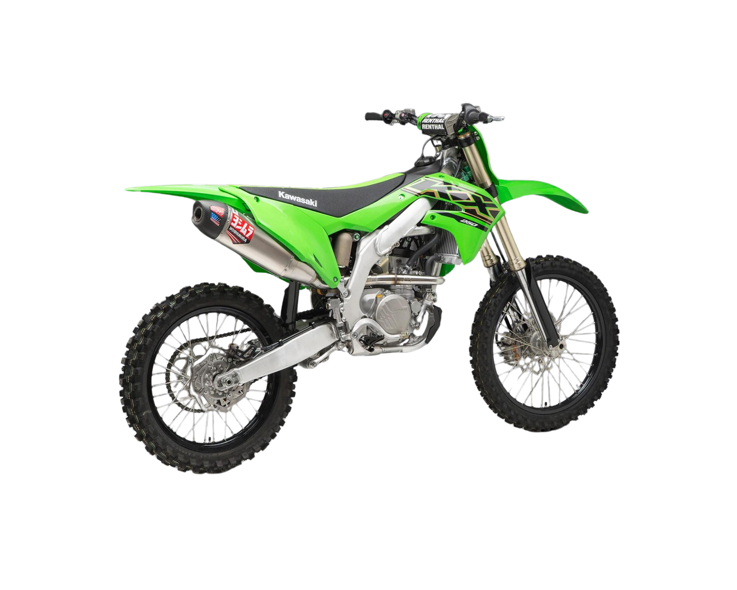 YOSHIMURA KAWASAKI KX250F/KX250X 21-24 RS-12 STAINLESS FULL SYSTEM WITH CARBON END CAP