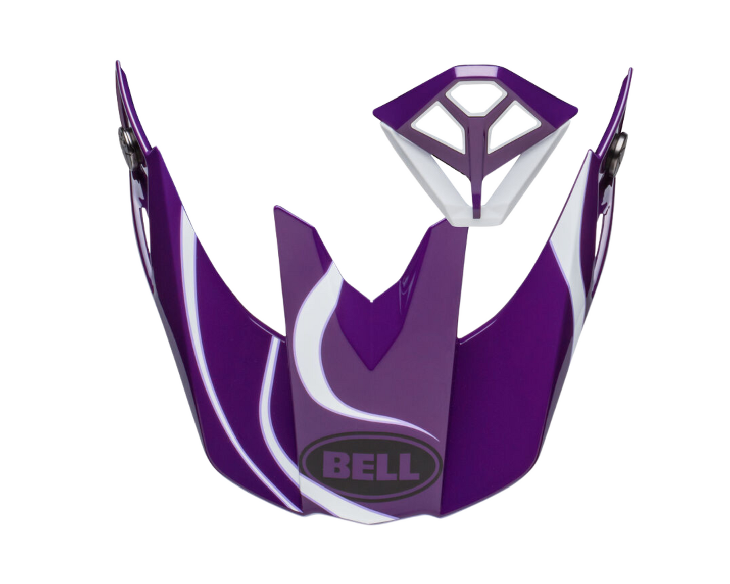 BELL 2023 MOTO-10 LE SLAYCO PURPLE/WHITE REPLACEMENT VISOR/MOUTHPIECE KIT