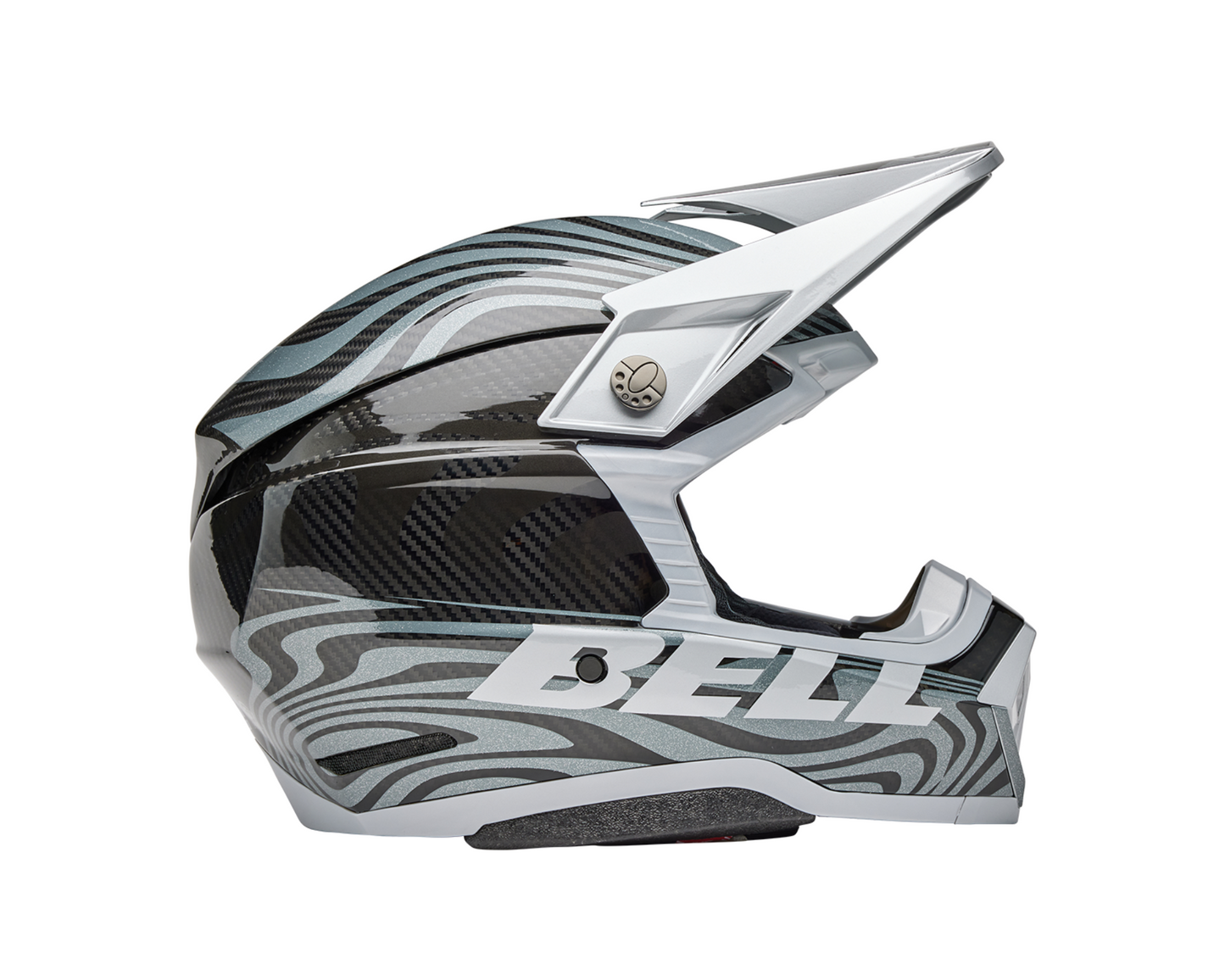 BELL 2025 MOTO-10 SPHERICAL CORTEX SILVER/GREY HELMET