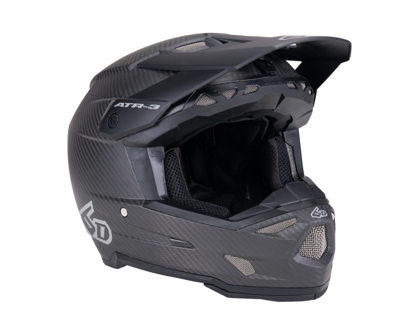 6D ATR-3 SOLID MATTE BLACK HELMET