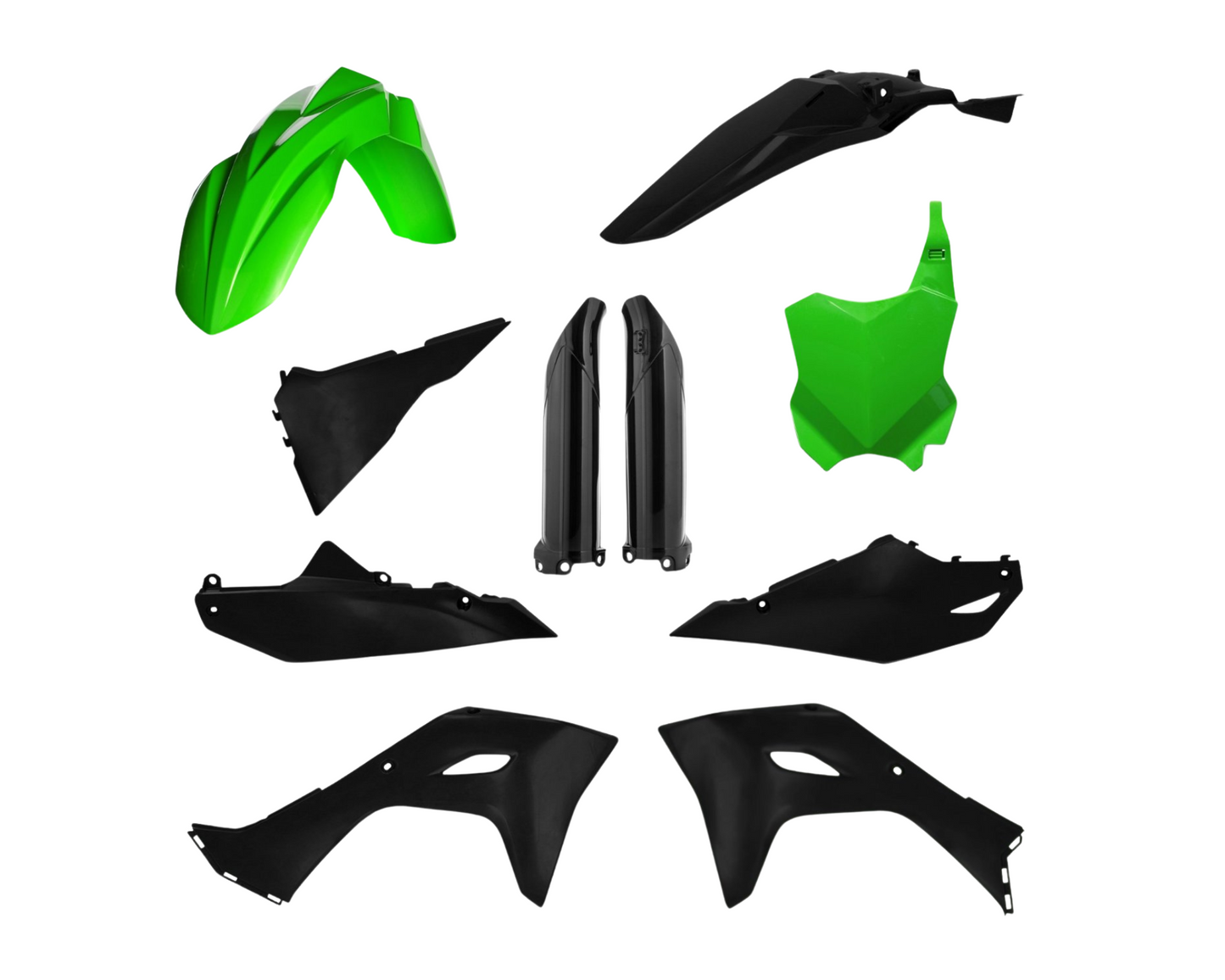 ACERBIS KAWASAKI KX250F/KX250X 2025 KX450F/KX450X 24-25 GREEN/BLACK PLASTICS KIT