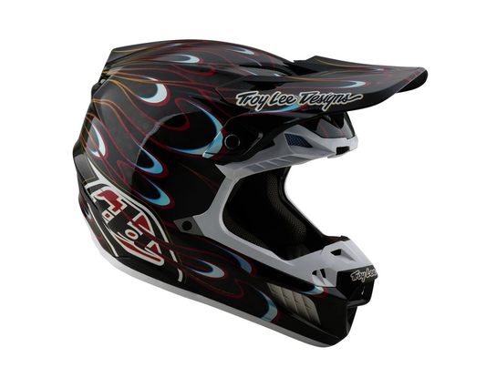 TROY LEE DESIGNS 2025 SE5 CARBON TORCHED BLACK/RED HELMET