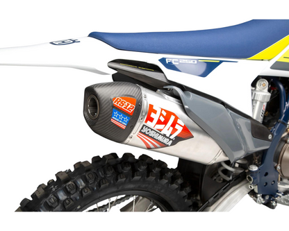 YOSHIMURA KTM 250/350 SX-F/XC-F 19-22 / HUSQVARNA FC250/FC350 19-22 / GASGAS MC250F/MC350F 21-23 RS-12 STAINLESS FULL SYSTEM WITH CARBON END CAP