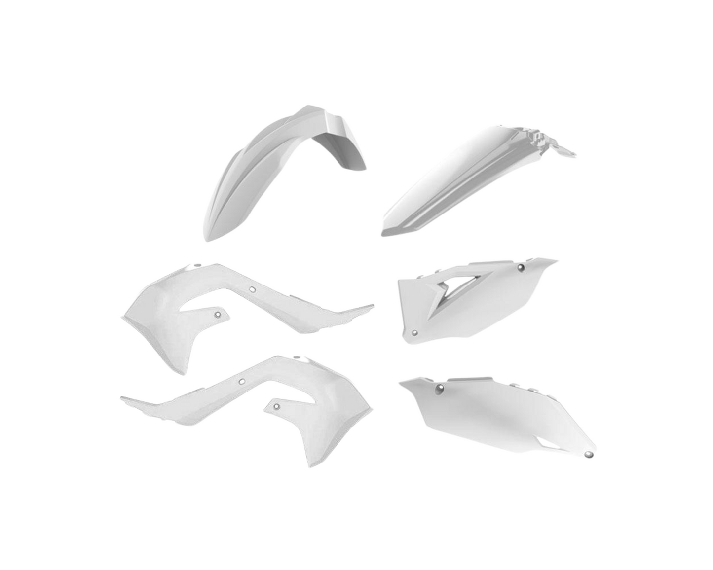 CEMOTO KAWASAKI KX250F 21-24 / KX450F 19-23 WHITE PLASTICS KIT