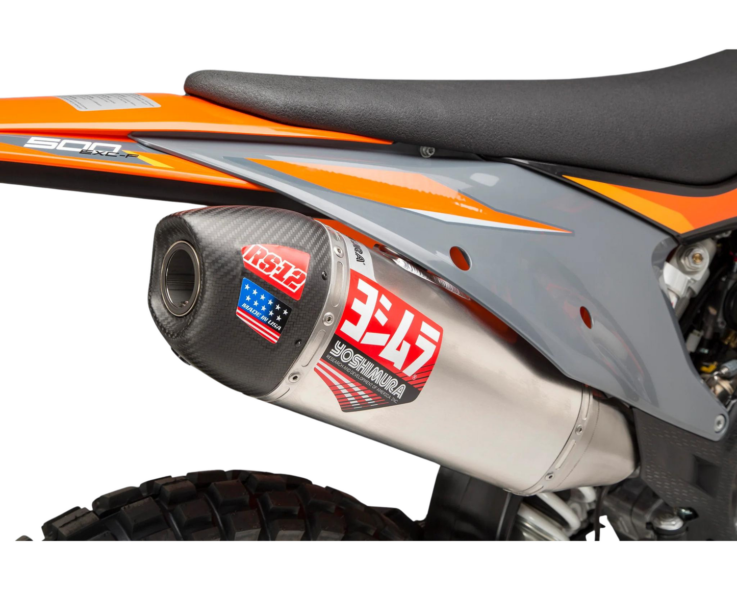 YOSHIMURA KTM 500 EXC-F 20-23 / HUSQVARNA FE501 20-23 RS-12 TITANIUM FULL SYSTEM WITH CARBON END CAP