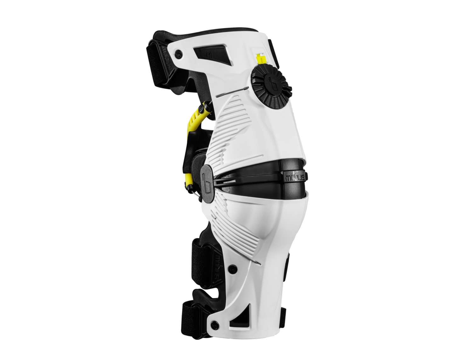 MOBIUS X8 WHITE/ACID YELLOW KNEE BRACES - PAIR