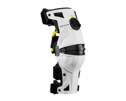 MOBIUS X8 WHITE/ACID YELLOW KNEE BRACES - PAIR