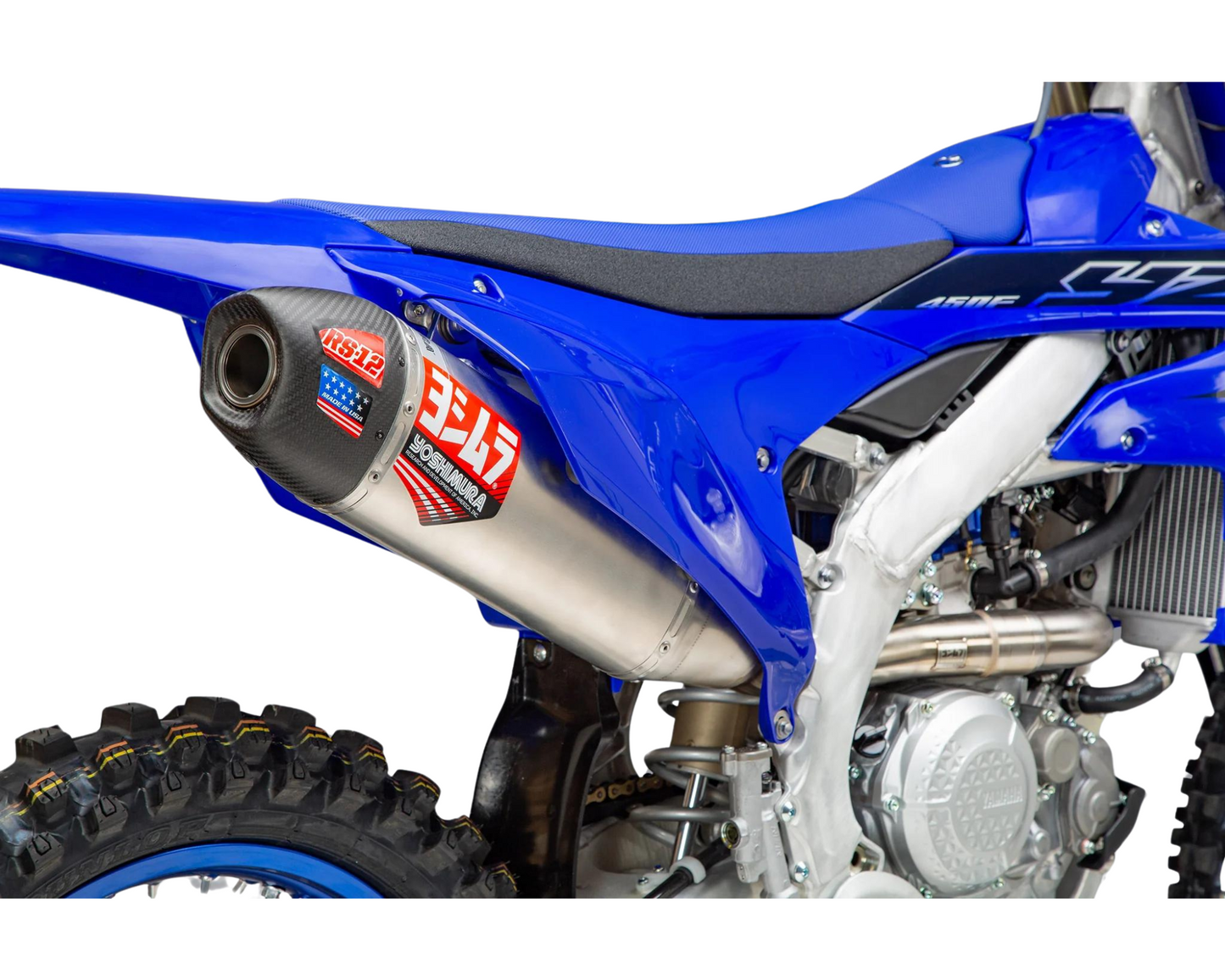 YOSHIMURA YAMAHA YZ450F 23-25 YZ450FX/WR450F 24-25 RS-12 STAINLESS FULL SYSTEM WITH CARBON END CAP