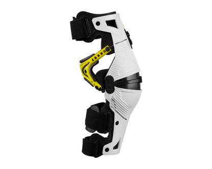 MOBIUS X8 WHITE/ACID YELLOW KNEE BRACES - PAIR