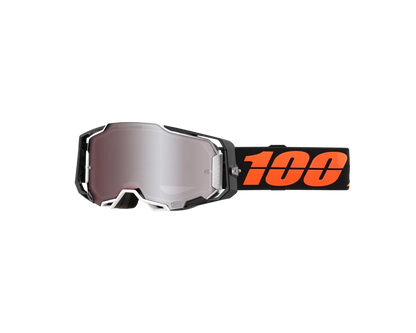 100% ARMEGA HIPER BLACKTAIL SILVER MIRROR GOGGLES