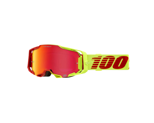 100% ARMEGA HIPER SOLARIS RED MIRROR GOGGLES