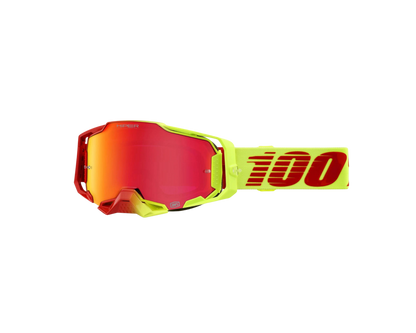 100% ARMEGA HIPER SOLARIS RED MIRROR GOGGLES