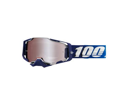 100% ARMEGA HIPER NOVEL SILVER MIRROR GOGGLES