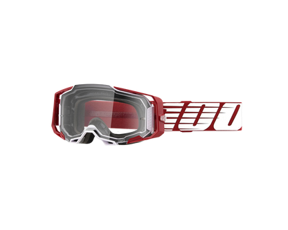 100% ARMEGA OVERSIZED DEEP RED CLEAR GOGGLES