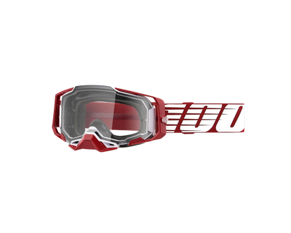 100% ARMEGA OVERSIZED DEEP RED CLEAR GOGGLES