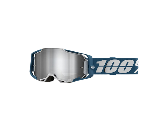 100% ARMEGA ALBAR SILVER FLASH MIRROR GOGGLES