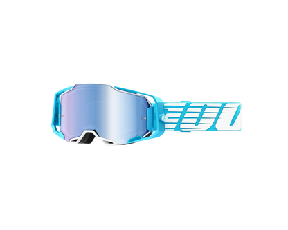 100% ARMEGA OVERSIZED SKY BLUE MIRROR GOGGLES