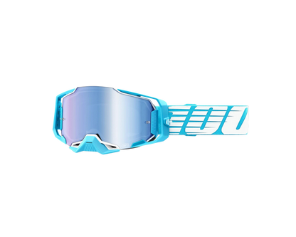 100% ARMEGA OVERSIZED SKY BLUE MIRROR GOGGLES