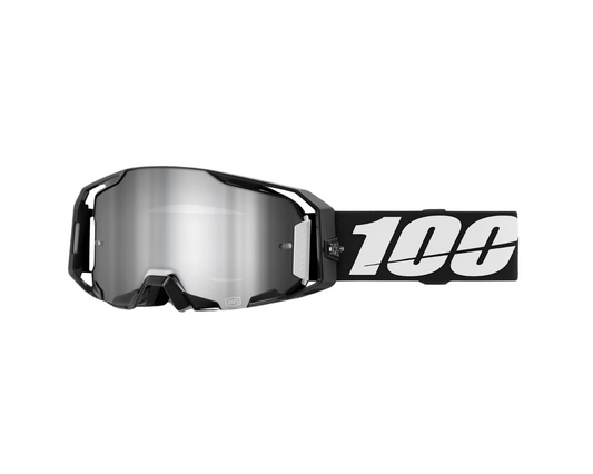 100% ARMATIC BLACK SILVER FLASH MIRROR GOGGLES