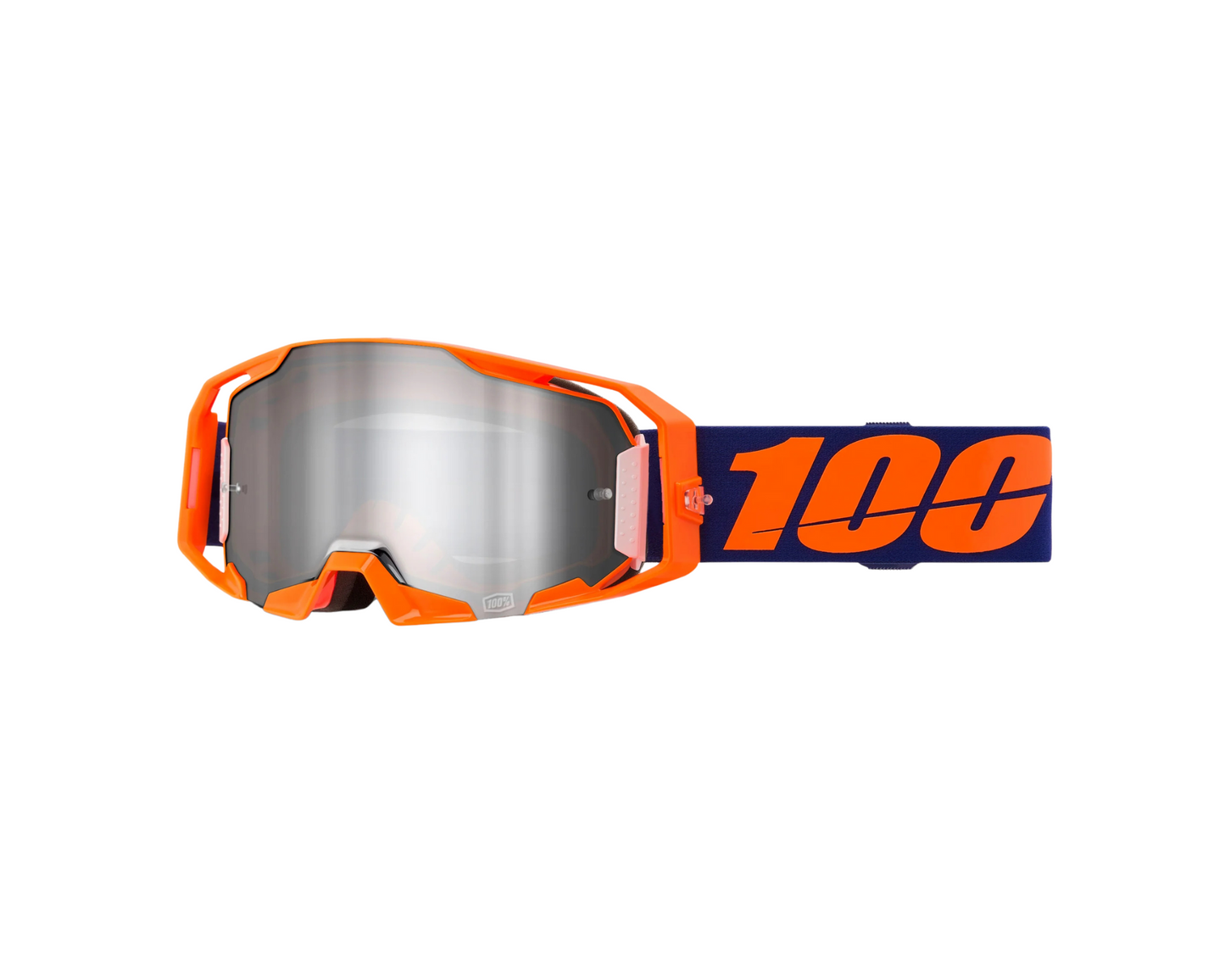 100% ARMATIC NEON ORANGE SILVER MIRROR GOGGLES