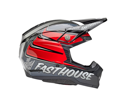 BELL 2025 LE MOTO-10 SPHERICAL FASTHOUSE DAY IN THE DIRT GREY/RED HELMET