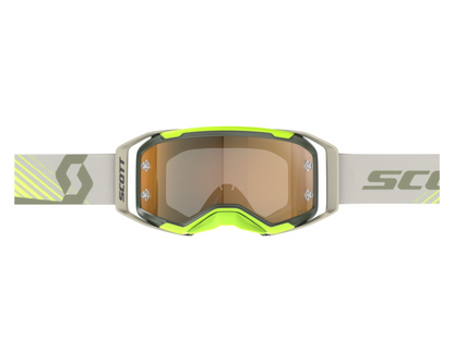 SCOTT PROSPECT 2.0 AMP KAKI GREEN/NEON YELLOW/GOLD CHROME WORKS GOGGLES