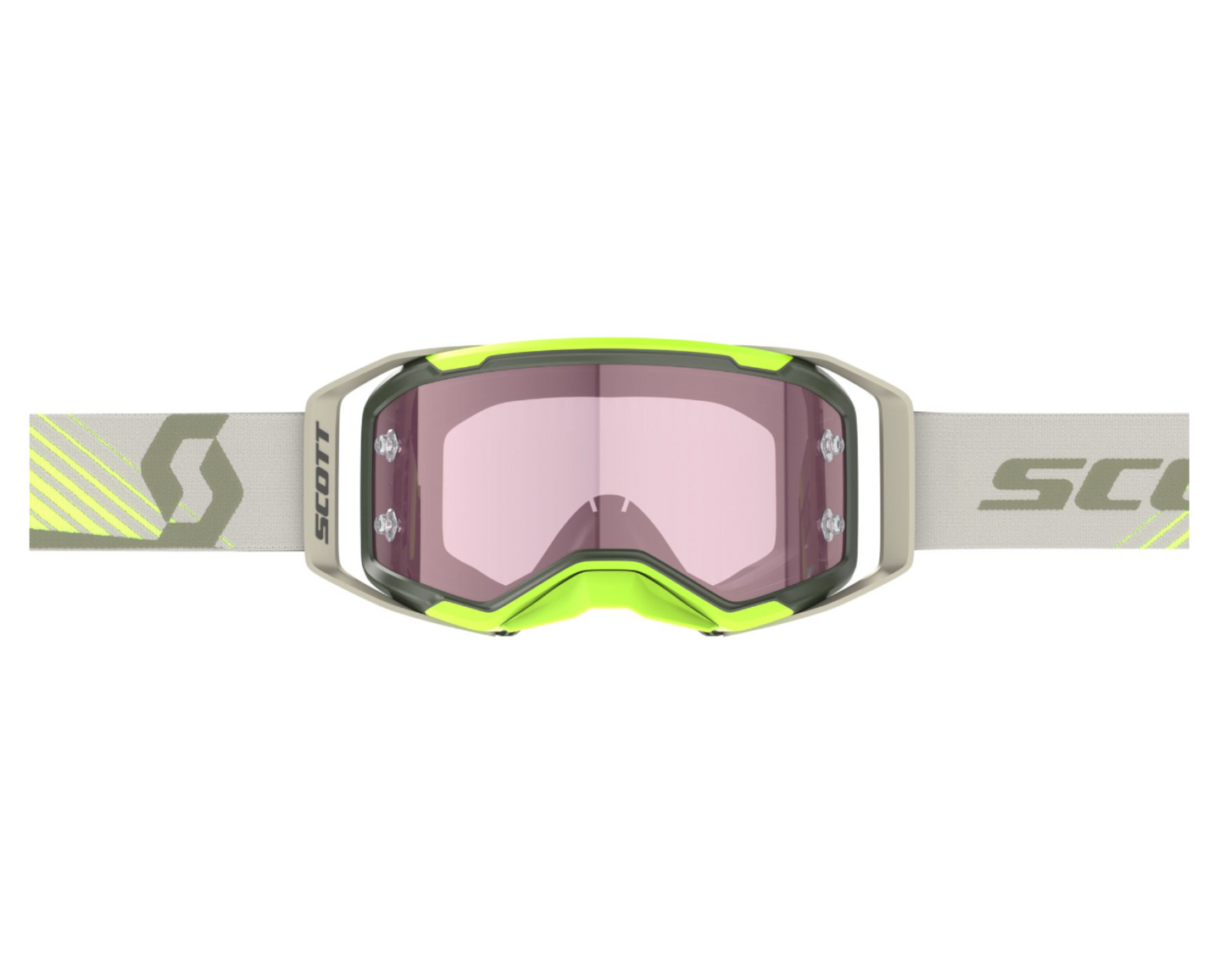 SCOTT PROSPECT 2.0 AMP KAKI GREEN/NEON YELLOW/ROSE WORKS GOGGLES