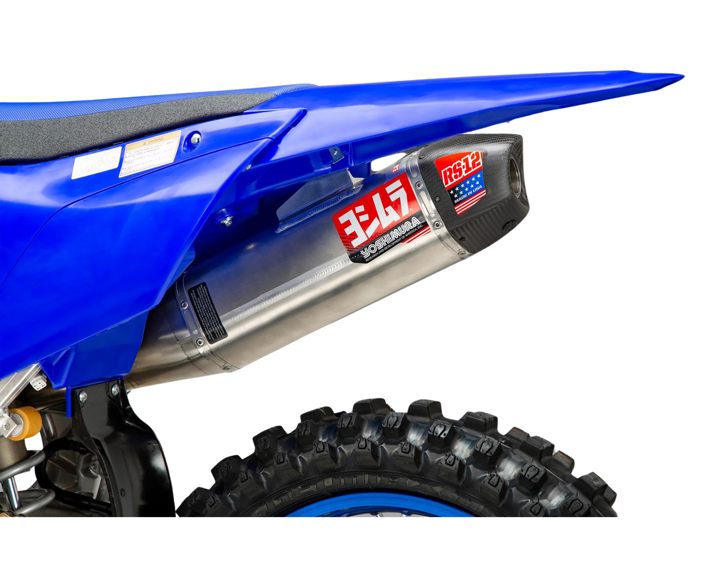 YOSHIMURA YAMAHA YZ450F 23-25 YZ450FX/WR450F 24-25 RS-12 STAINLESS FULL SYSTEM WITH CARBON END CAP