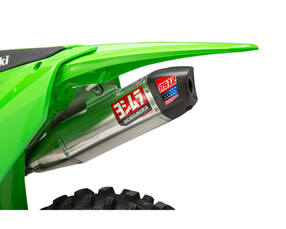 YOSHIMURA KAWASAKI KX450F/KX450X 19-23 RS-12 STAINLESS FULL SYSTEM WITH CARBON END CAP