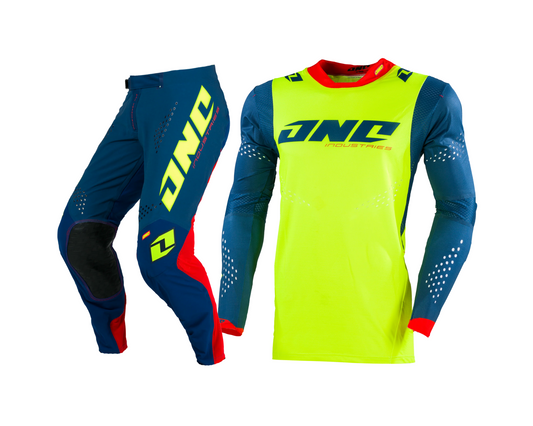 ONE INDUSTRIES X-197 NEON NAVY YOUTH GEAR SET