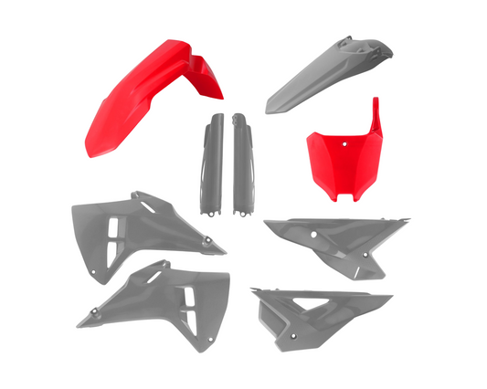 ACERBIS HONDA CRF250R/CRF450R 2025 RED/GREY HAWK PLASTICS KIT