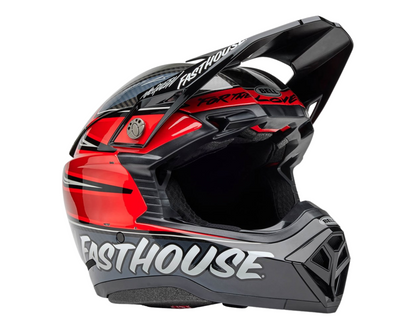 BELL 2025 LE MOTO-10 SPHERICAL FASTHOUSE DAY IN THE DIRT GREY/RED HELMET