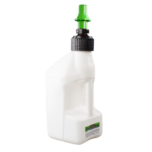 TUFF JUG 10L WHITE/GREEN RIPPER CAP FUEL CAN