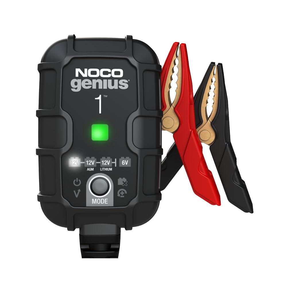 NOCO GENIUS 1 BATTERY CHARGER FOR LEAD ACID 6V, 12V & 12.8V LITHIUM BATTERIES