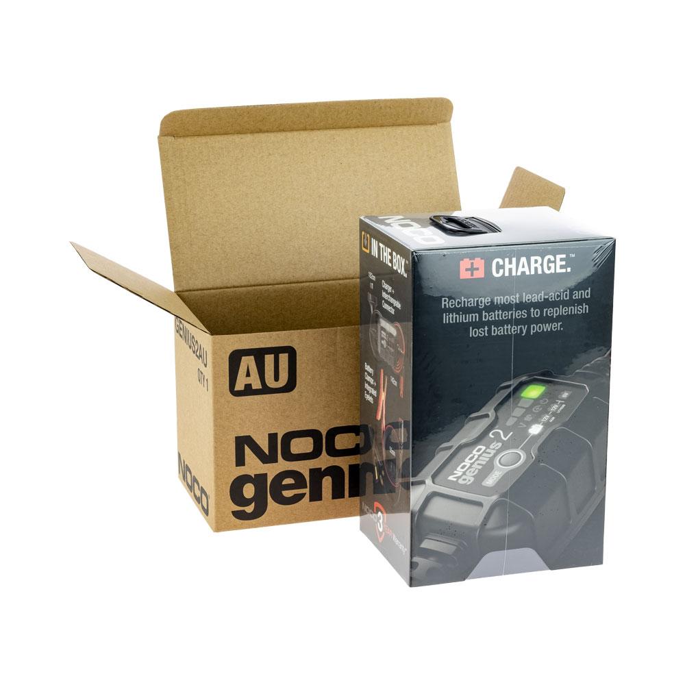 NOCO GENIUS 2 BATTERY CHARGER FOR LEAD ACID 6V, 12V & 12.8V LITHIUM BATTERIES