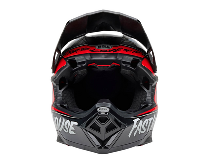 BELL 2025 LE MOTO-10 SPHERICAL FASTHOUSE DAY IN THE DIRT GREY/RED HELMET