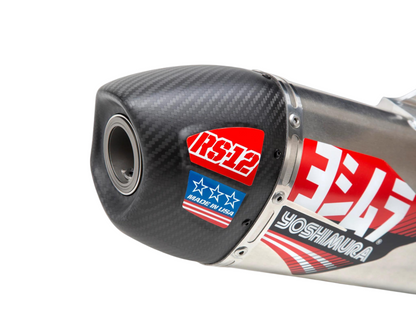 YOSHIMURA SUZUKI RMZ250 19-25 RS-12 STAINLESS FULL SYSTEM WITH CARBON END CAP