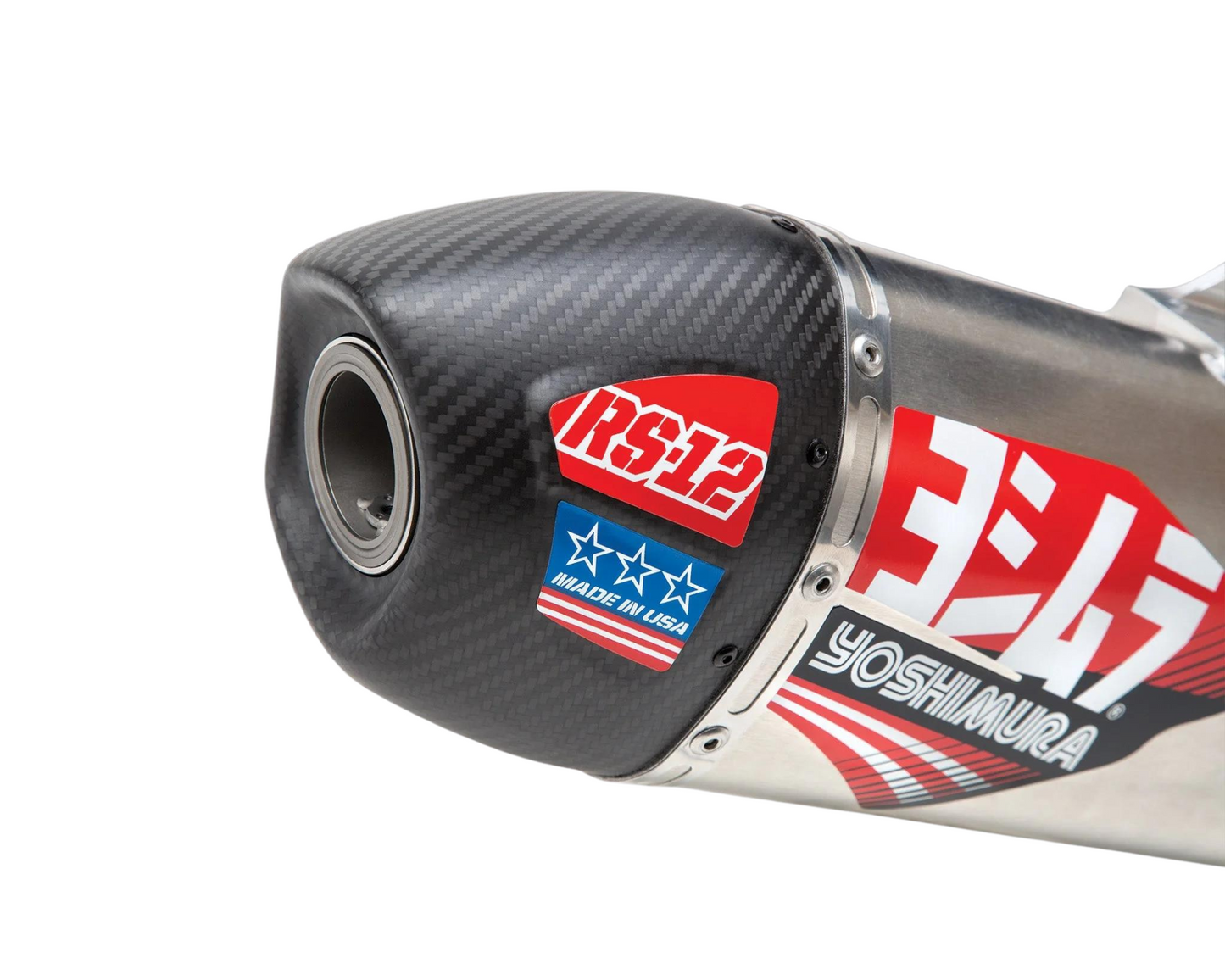 YOSHIMURA YAMAHA YZ450F 23-25 YZ450FX/WR450F 24-25 RS-12 STAINLESS FULL SYSTEM WITH CARBON END CAP